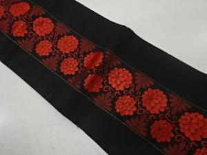 アンティーク　菊唐草模様織り出し名古屋帯（着用可）